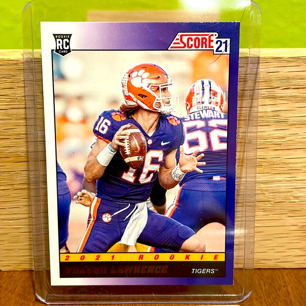 2021 Panini Score Trevor Lawrence rookie card.